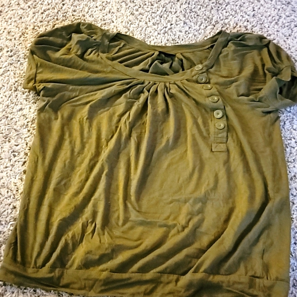 Dark Green blouse.